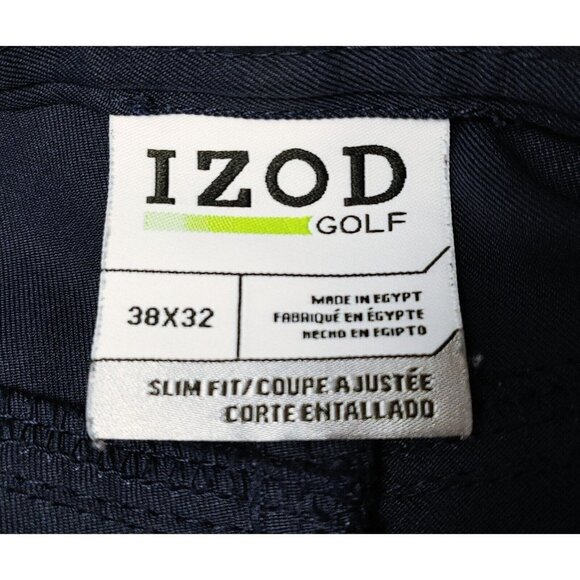 IZOD Golf Pants Mens 38 X 32 Blue Casual Chino Pants - Picture 3 of 3